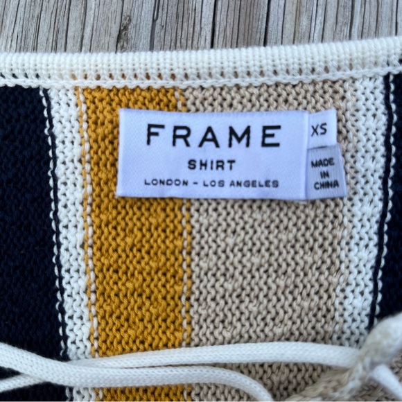 Frame Le Lace crochet lace up top! - Picture 6 of 7